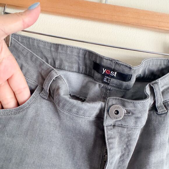 Yest Grey Slim Stretch Fit Jeans - Size 12 - Picture 2 of 5